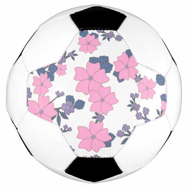 PINK UND LILA BLUME FUßBALL (Vorderseite)