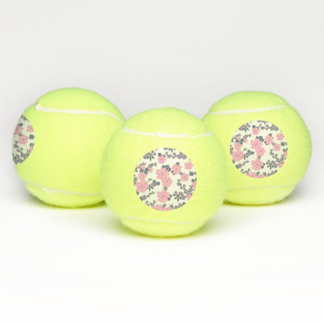 PINK UND LILA BLUME TENNISBÄLLE (Multi)