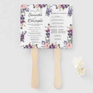 PInk und Lila Blumenzwiebelprogramm Handfan Fächer