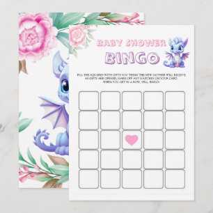 Pink und Lila Dinosaur Peony Baby Showbingo