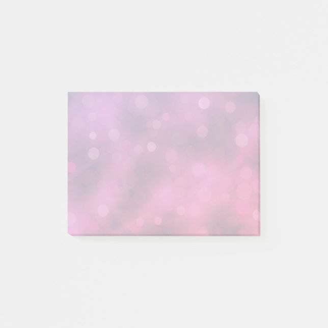 Pink und Lila funkelnde Lichter Bokeh Muster Post-it Klebezettel (Vorderseite)