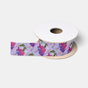 PINK UND LILA FUSCHIA-BLUME RIBBBON SATINBAND