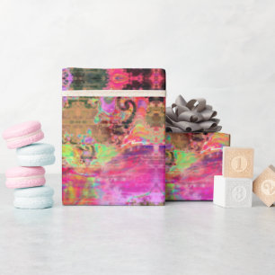 Pink und Lila Musterpapier Geschenkpapier