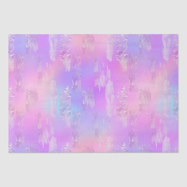 Pink und Lila Pinselstriche Muster Seidenpapier (Vorderseite)