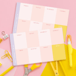 Pink und Lila School Weekly Planer Post-it Klebezettel