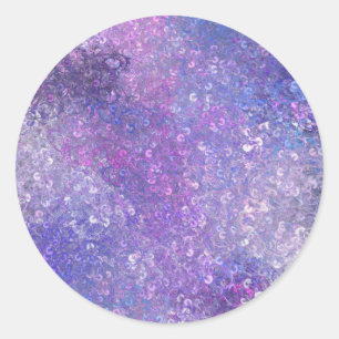 Pink und lila Strass-Bling Runder Aufkleber