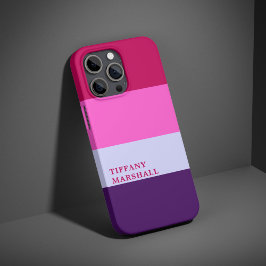 Pink und Lila Streifen Muster Totbeutel iPhone 16 Pro Hülle