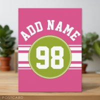 Pink und Limon Sports Jersey Individuelle Name Num