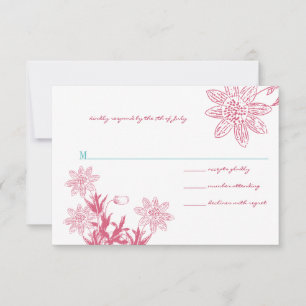 Pink und Mint Gerber Daisy Wedding Einladungen