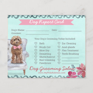 Pink und Minze Blumenkohl Erwachsenenkarte Flyer