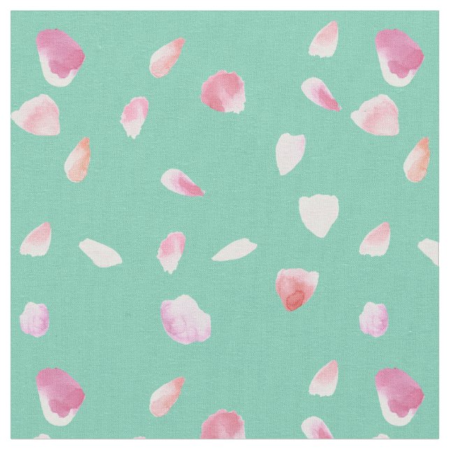 Pink und Peach Rose Petals Stoff (Nahaufnahme)