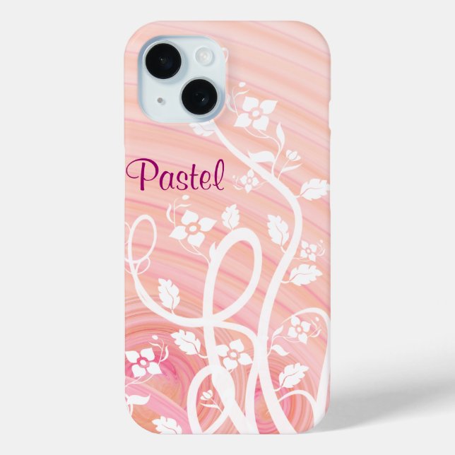 Pink und Peach Spirals, Blume und Schnörkel title_seo2 (Rückseite)
