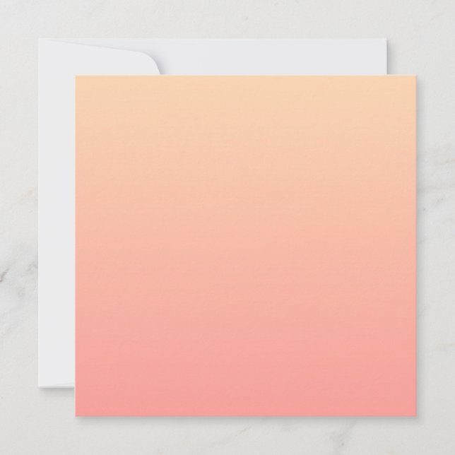 Pink und Pfirsichfarben Dankeskarte (Vorderseite)