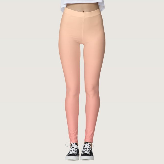 Pink und Pfirsichfarben Leggings (Vorderseite)