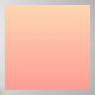 Pink und Pfirsichfarben Poster
