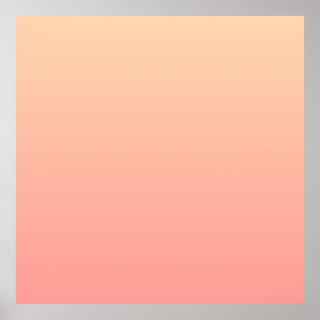 Pink und Pfirsichfarben Poster (Vorne)