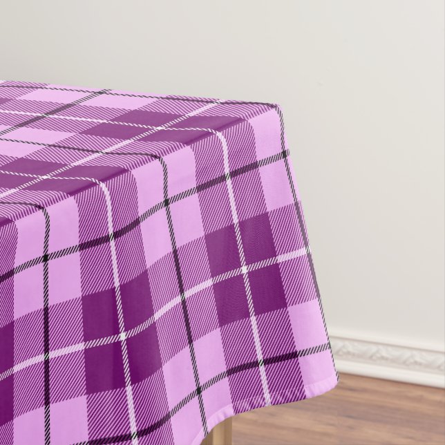 Pink und Pflaumenkarton Kariert Tischdecke (Beispiel)