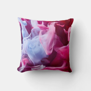 Pink und Pulver Blaue Splash Paint Throw Kissen