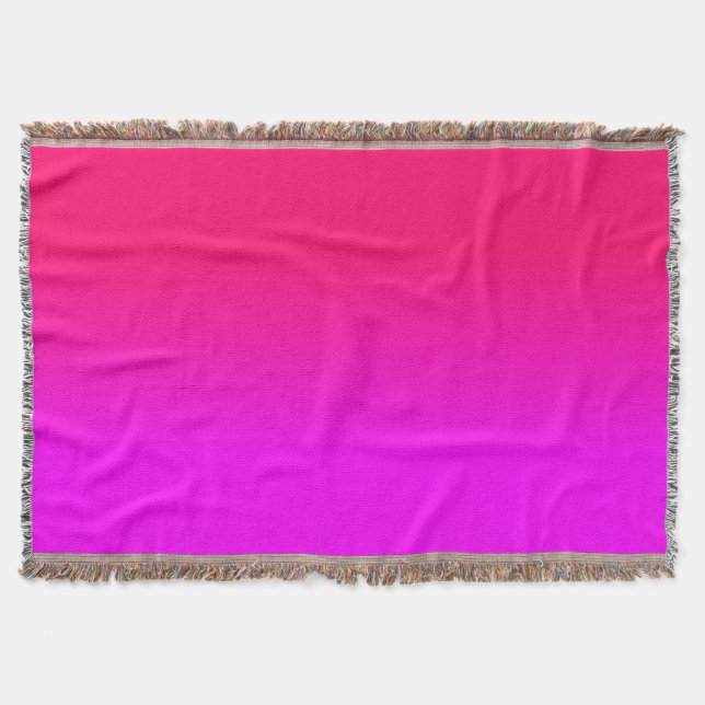 Pink und rosa Ombre Schatten-Neonfarbe verblassen Decke (Vorderseite)