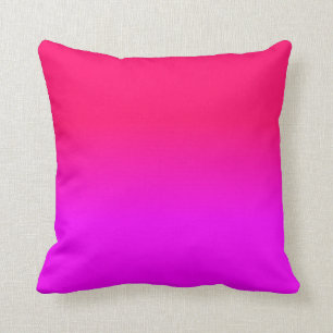 Pink und rosa Ombre Schatten-Neonfarbe verblassen Kissen