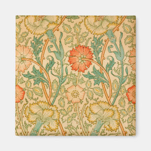 Pink und Rose Muster (von William Morris) Magnet