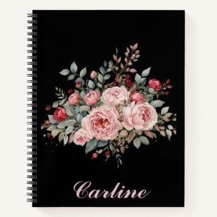Pink und Rote Rose Bouquet Notizbuch