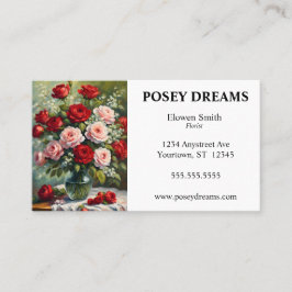 Pink und Rote Rose Bouquet Visitenkarte