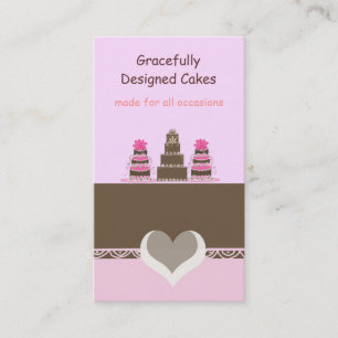 Pink und Schokolade Designer Cakes Visitenkarte