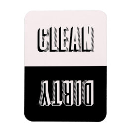 Pink und Schwarz Block Moderne Typografie Geschirr Magnet