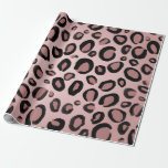 Pink und schwarz gestrichene Cheetah Leopard Druck Geschenkpapier<br><div class="desc">Sonderverpackungspapier</div>