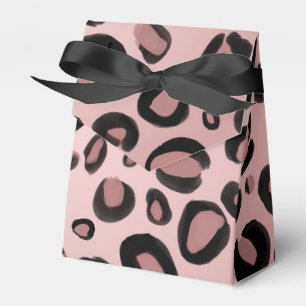 Pink und schwarz gestrichene Cheetah Leopard Druck Geschenkschachtel