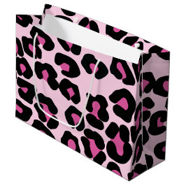 Pink und schwarz Leopard Druckmuster Großes Gesche Große Geschenktüte