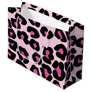 Pink und schwarz Leopard Druckmuster Großes Gesche Große Geschenktüte