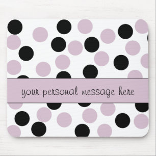 Pink und schwarz Polka Dot Mouse Pad Mousepad