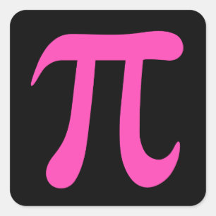 Pink und schwarze PU-Symbolaufkleber Quadratischer Aufkleber