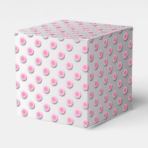 Pink und Silvery White Polka Dot Muster Geschenkschachtel