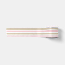 PINK UND TAN MIT WEISSEN STREIFEN SATINBAND