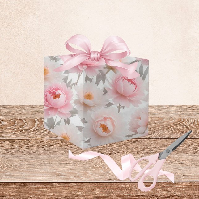 Pink und Weiß, Blumenpapier Geschenkpapier (Von Creator hochgeladen)