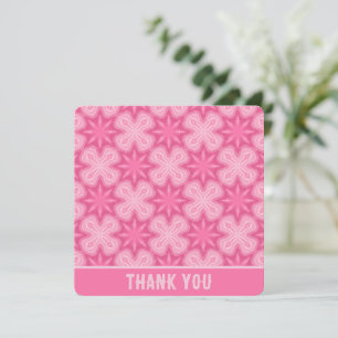 Pink und Weiß Danke Karte