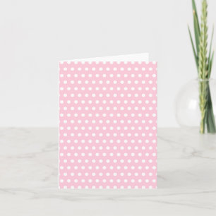 Pink und Weiß Polka Dot Muster. Spotty. Karte
