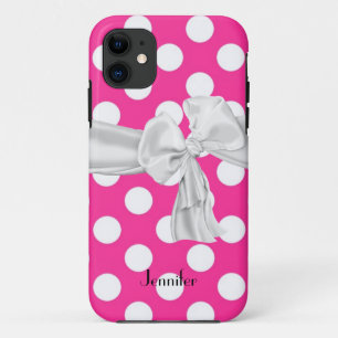 Pink-und Weiß-Tupfen iPhone 5 Fall title_seo2