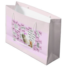 Pink und weiß Wie Liebe ich den Geschenkbeutel? Große Geschenktüte