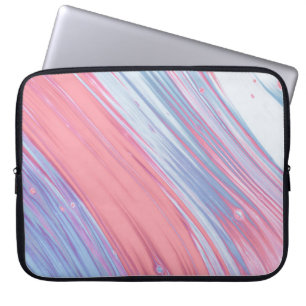PINK UND WEISSE ABSTRAKTE BILDUNG LAPTOPSCHUTZHÜLLE