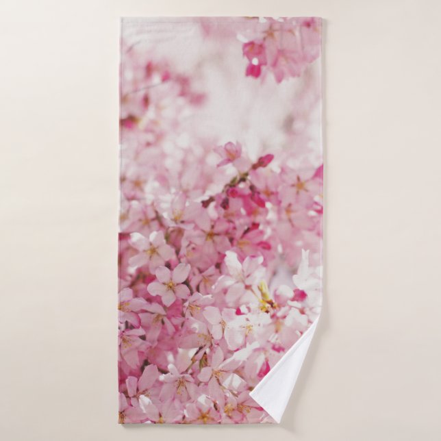 PINK UND WEISSE CHERRBLOSSOM BADEHANDTUCH (Badehandtuch)