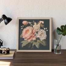 PINK UND WEISSE VINTAGE BLUME