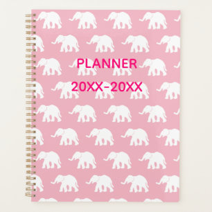 Pink-und-Weißer-Elefanten-Planer Planer