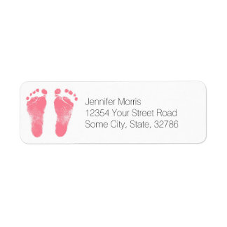Pink und White Baby Footprints