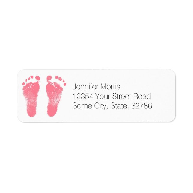 Pink und White Baby Footprints (Vorne)