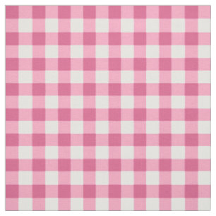Pink und White Gingham Karo Stoff