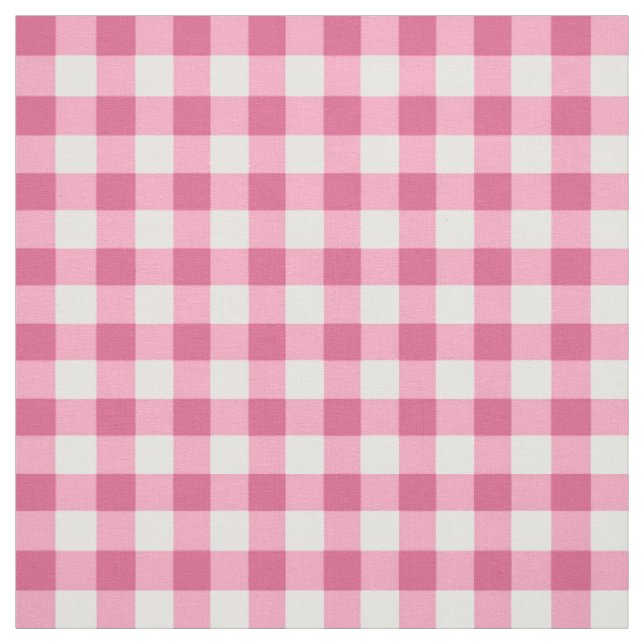 Pink und White Gingham Karo Stoff (Muster)